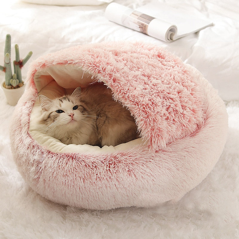 2-in-1 Cozy Cave Pet Bed