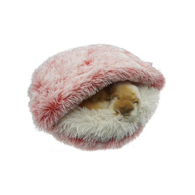 2-in-1 Cozy Cave Pet Bed