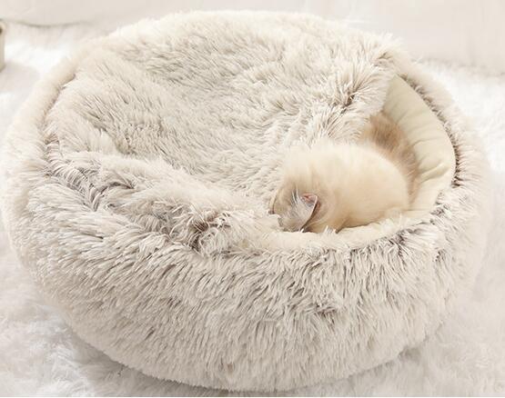 2-in-1 Cozy Cave Pet Bed