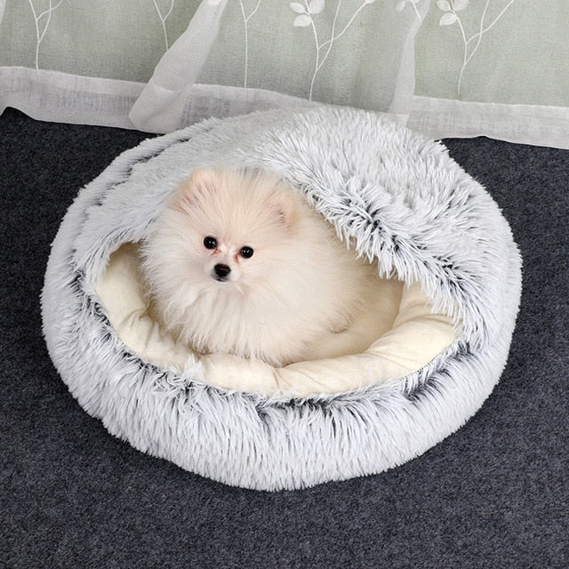 2-in-1 Cozy Cave Pet Bed